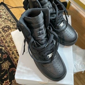 All black high top Air Force one size 9
